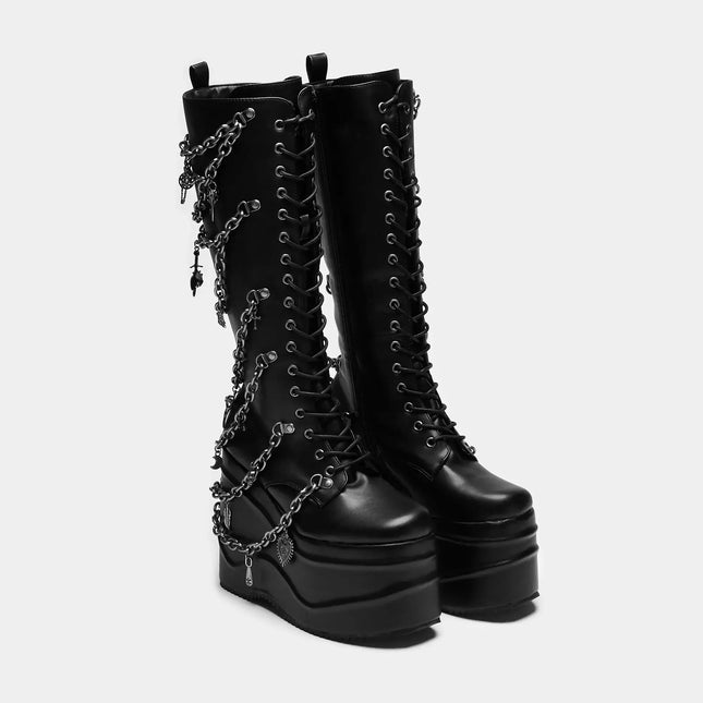 Koi The Amygdala Platform Boots with Chains and Charms