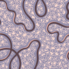 Curved Piped Headboard / The Wiggle / Amethyst Blush