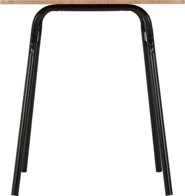 Warren 1+2 Dining Table Set - Russet Oak Effect/Black