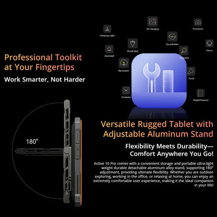 Blackview Active 10 Pro 5G Rugged Tablet, 12GB+512GB, 10.95 inch Android 14 Dimensity 7300 Octa Core, Global Version with Google Play, 12GB+512GB