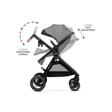Kinderkraft Esme 3-in-1 Travel System with Mink Pro Car Seat - Moonlight Grey