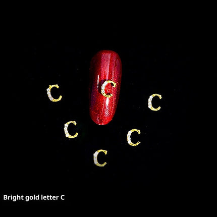 26 Letter Alloy Nail Ornament Nail Crystal