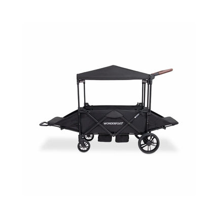 Wonderfold X2R Push & Pull Quad Stroller Wagon - Black