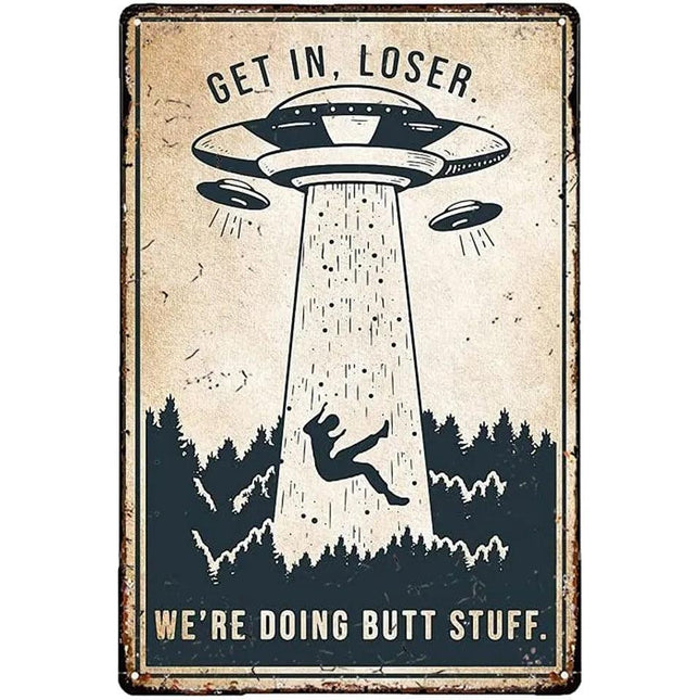Alien Tin Sign
