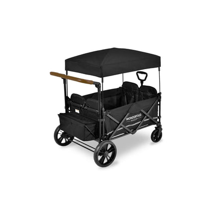 Wonderfold X4R Push and Pull Quad Stroller Wagon - Black