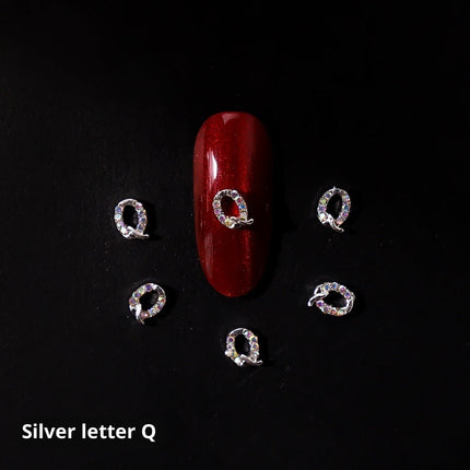26 Letter Alloy Nail Ornament Nail Crystal