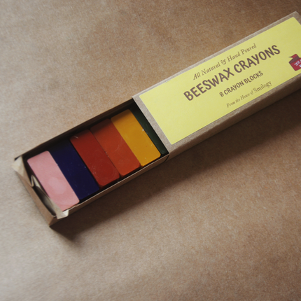 Beeswax Block Rubbing Crayons | Set of 8 Crayons