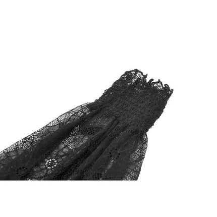 Dark in Love Seraphine Black Lace Ruffle Arm Sleeves