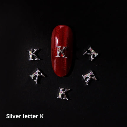 26 Letter Alloy Nail Ornament Nail Crystal