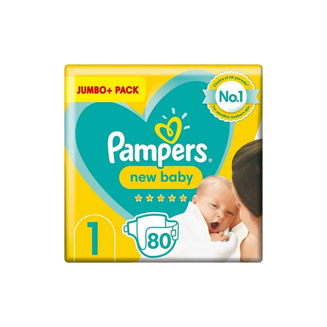 Pampers New Baby Size 1 Jumbo Pack - 80 nappies