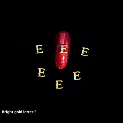 26 Letter Alloy Nail Ornament Nail Crystal