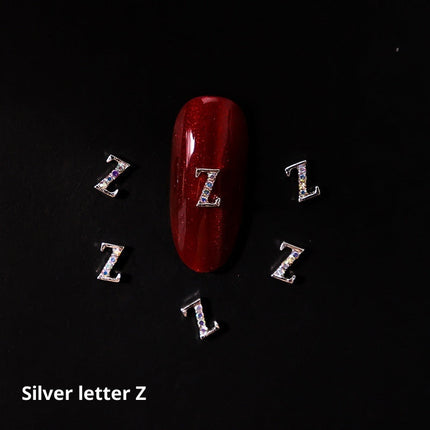 26 Letter Alloy Nail Ornament Nail Crystal