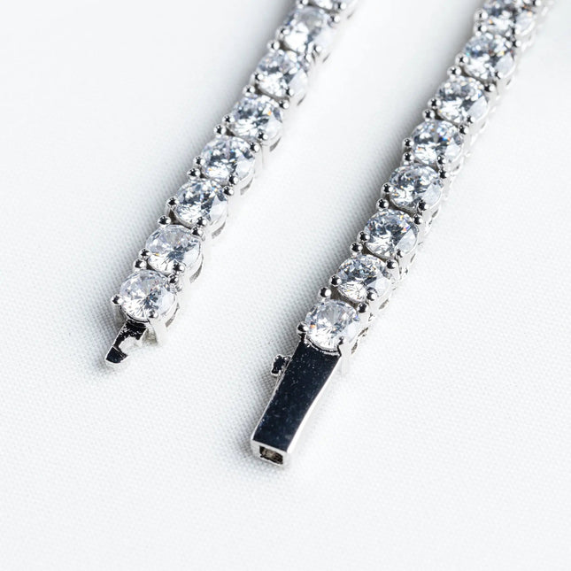 5mm Tennis Chain - White Gold