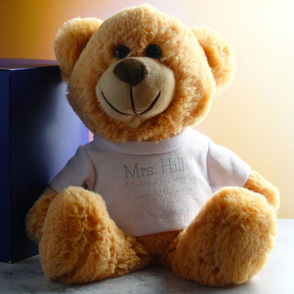 Cream Teddy Bear with A Big Heart Shapes Little Minds Design