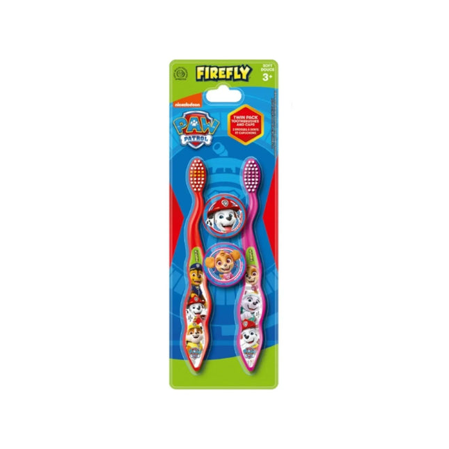 Paw Patrol Toothbrushes & Caps Pack of 2