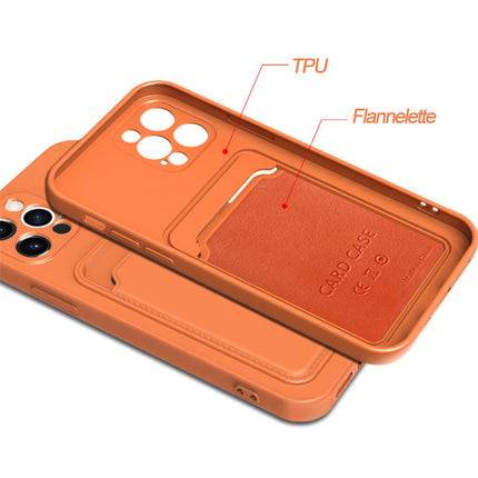 Liquid Silicone Black Case With Card Slot - For iPhone 12