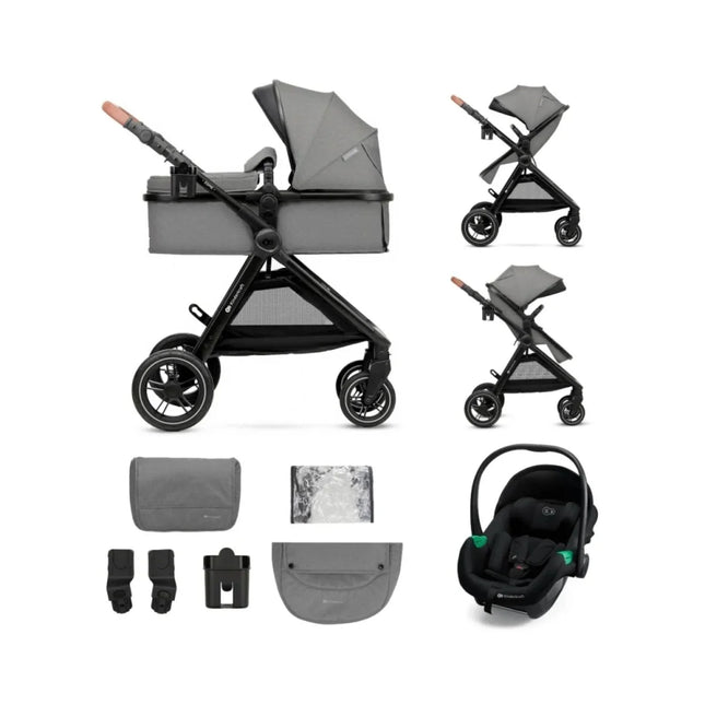 Kinderkraft Esme 3-in-1 Travel System with Mink Pro Car Seat - Moonlight Grey