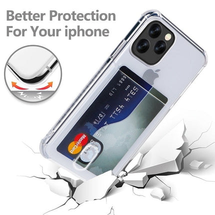 Soft TPU Clear Case With Card Slot - For iPhone 14 Pro
