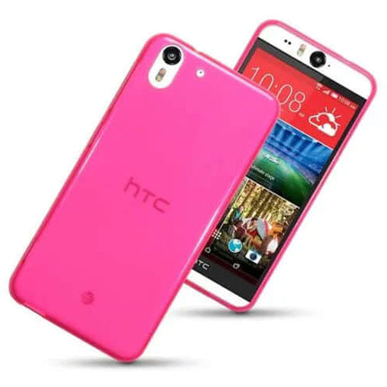 Qubits TPU Gel Hot Pink Case - For HTC Desire Eye