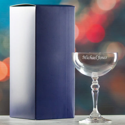 Engraved Charleston Cocktail Champagne Coupe, Personalise with Any Name or Message