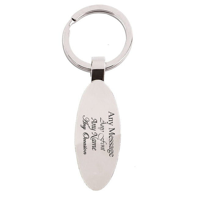 Engraved Oval Bottle Opener Keyring