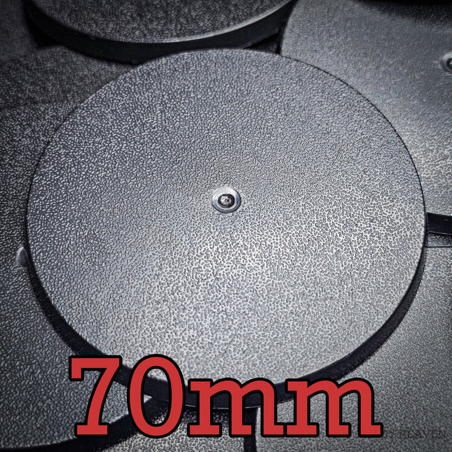 70mm Round Plain Plastic Bases