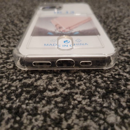 Soft TPU Clear Case With Card Slot - For iPhone 13