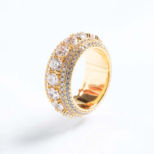 Iced Spinning Ring - Gold