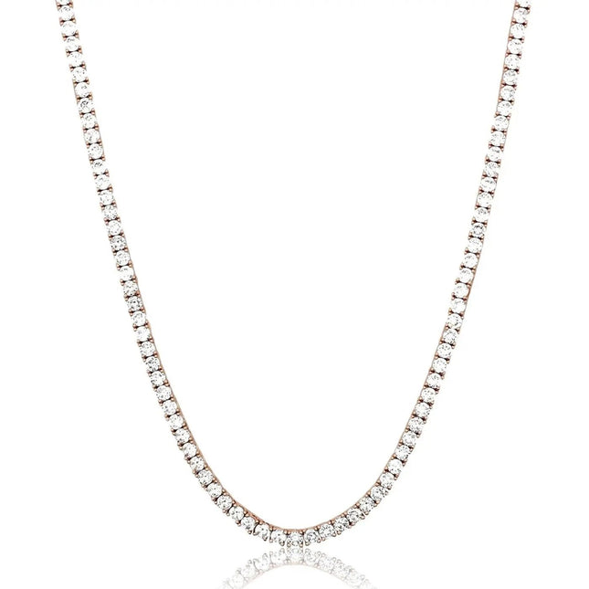 4mm Tennis necklace - Rose Gold