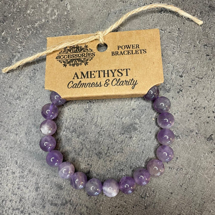 Amethyst - Calmness and clarity - Power bead bracelet