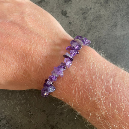 Amethyst - Crystal chip bracelet