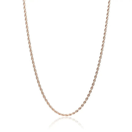 3mm Rope Necklace - Rose Gold
