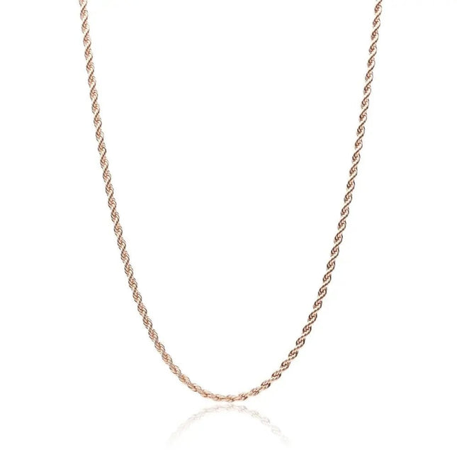 3mm Rope Necklace - Rose Gold