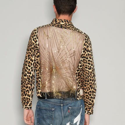Party Back Leopard Print  Shirt