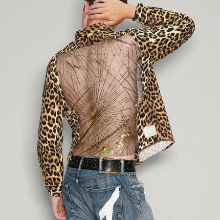 Party Back Leopard Print  Shirt