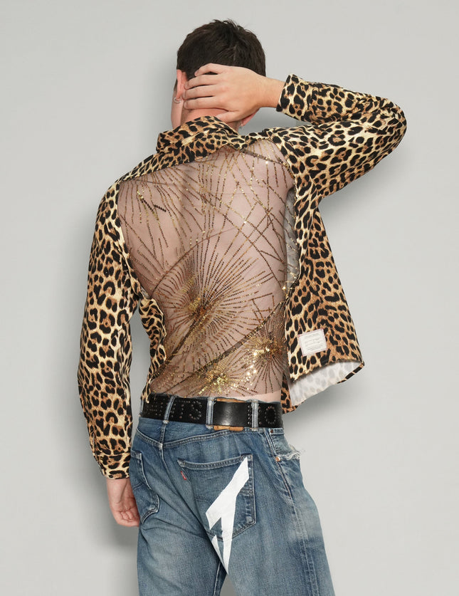 Party Back Leopard Print  Shirt