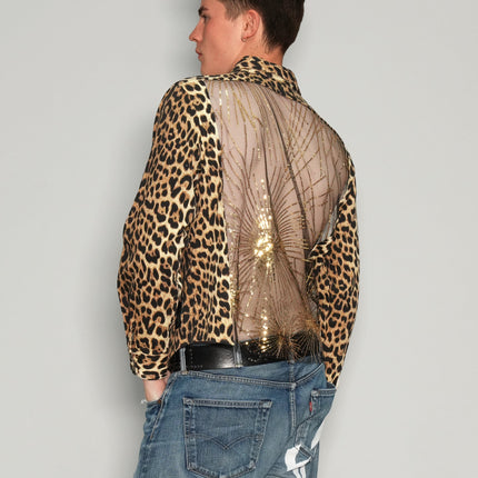 Party Back Leopard Print  Shirt