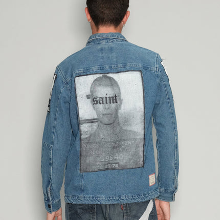Patched Denim Overshirt