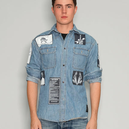 Denim Patched Shirt