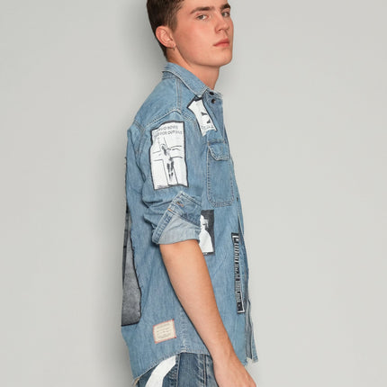 Denim Patched Shirt