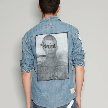 Denim Patched Shirt