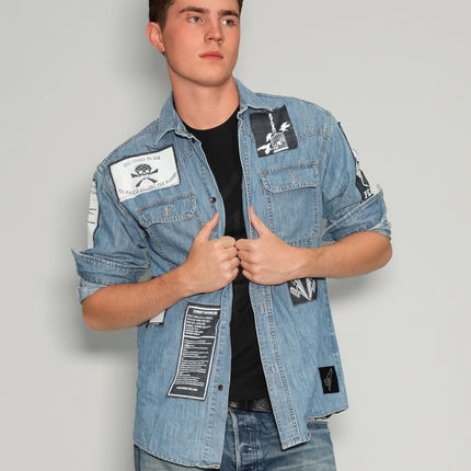 Denim Patched Shirt