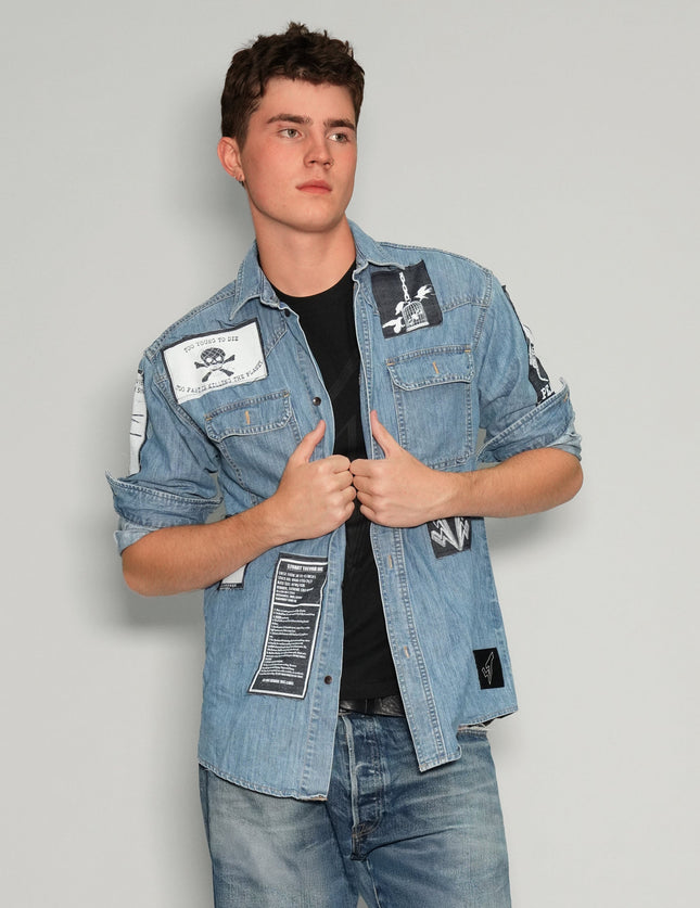 Denim Patched Shirt