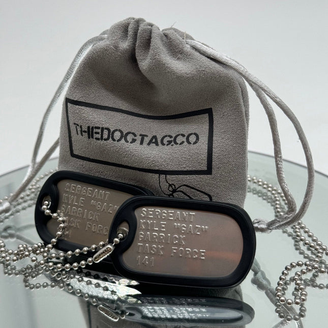 'KYLE GAZ GARRICK' Military Dog Tags - Cosplay Costume Prop Replica - Stainless Steel Chains Included