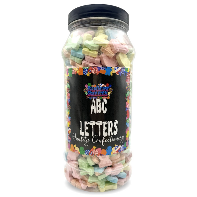 ABC Letters Chalky Alphabet Sweets Gift Jar - 700g