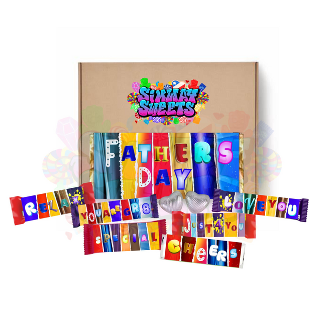 Fun Fathers Day Novelty Chocolate Wrapper Gift Box - Fathers Day