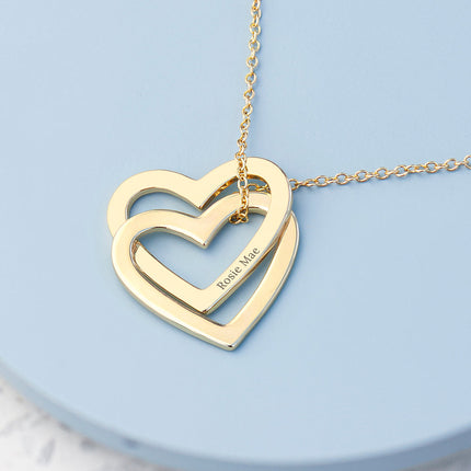 Personalised Personalised Entwined Hearts Necklace