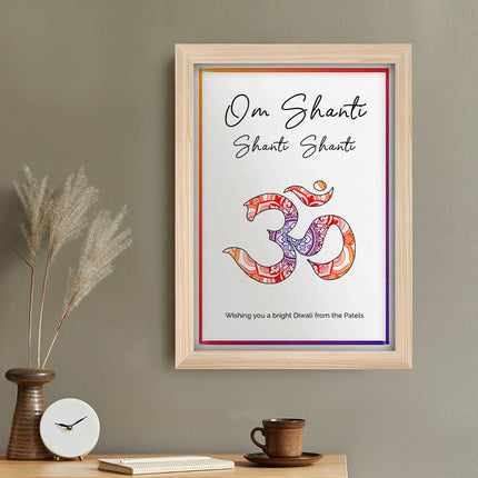 Personalised Personalised Diwali Om Mantra Framed Print