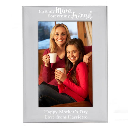 Personalised First My Mum...4x6 Inch Silver Photo Frame