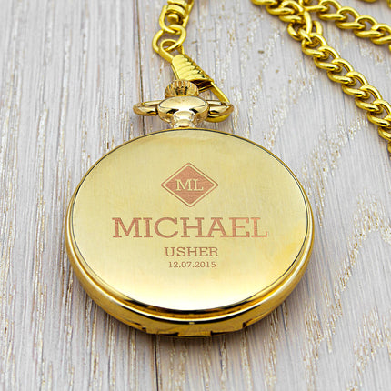 Personalised Personalised Groomsman Monogram Collection Pocket Watch